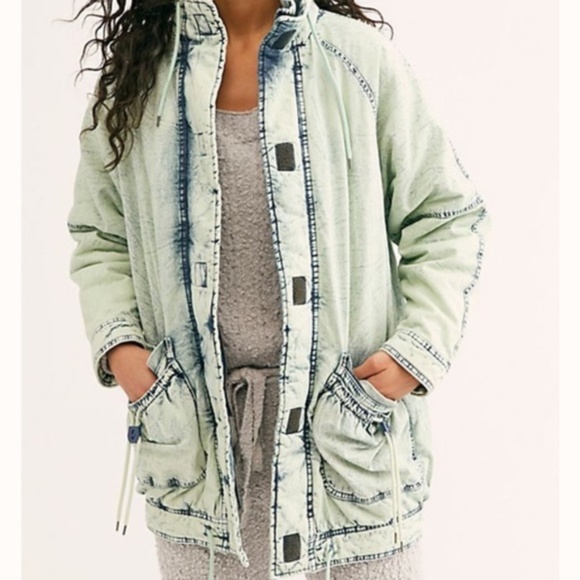 Free People Jackets & Blazers - Free People Real Games Denim Parka